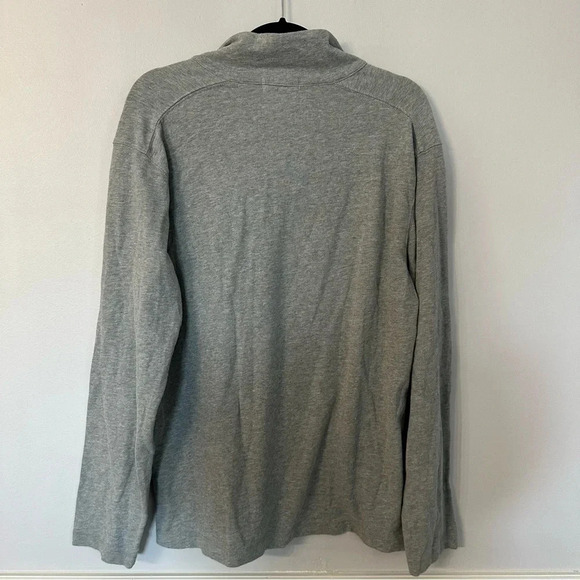 J. Crew Men's Light Gray Long Sleeve 1/4 Zip Cotton Pullover Size M GUC - Picture 6 of 6
